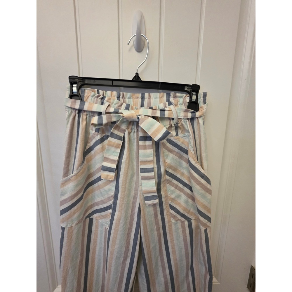 Forever 21 Striped Linen Pants Small